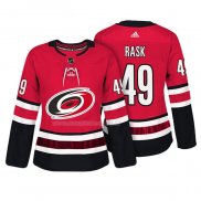 Maglia Hockey Donna Carolina Hurricanes Victor Rask Autentico Giocatore Rosso