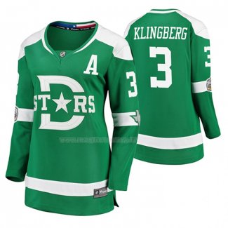 Maglia Hockey Donna Dallas Stars John Klingberg Breakaway Giocatore 2020 Winter Classic Verde