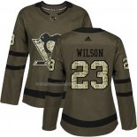 Maglia Hockey Donna Pittsburgh Penguins Scott Wilson 2018 Salute To Service Verde Militare