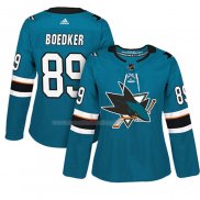 Maglia Hockey Donna San Jose Sharks Mikkel Boedker Autentico Giocatore Verde