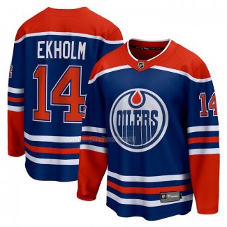 Maglia Hockey Edmonton Oilers Mattias Ekholm Home Breakaway Blu