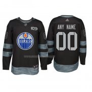 Maglia Hockey Edmonton Oilers Personalizzate Nero