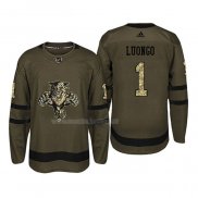 Maglia Hockey Florida Panthers Roberto Luongo 2018 Salute To Service Verde Militare