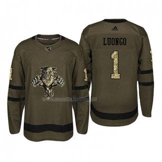 Maglia Hockey Florida Panthers Roberto Luongo 2018 Salute To Service Verde Militare