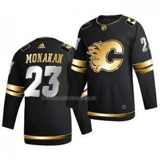 Maglia Hockey Golden Edition Calgary Flames Sean Monahan Limited Autentico 2020-21 Nero