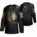 Maglia Hockey Golden Edition Chicago Blackhawks Jonathan Toews Autentico Nero