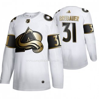 Maglia Hockey Golden Edition Colorado Avalanche Philipp Grubauer Limited Bianco