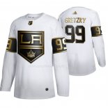 Maglia Hockey Golden Edition Los Angeles Kings Wayne Gretzky Retired Giocatore Bianco