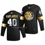 Maglia Hockey Golden Edition New York Islanders Semyon Varlamov Limited Autentico 2020-21 Nero