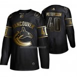 Maglia Hockey Golden Edition Vancouver Canucks Elias Pettersson Autentico Nero