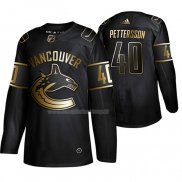 Maglia Hockey Golden Edition Vancouver Canucks Elias Pettersson Autentico Nero