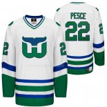 Maglia Hockey Hartford Whalers Brett Pesce Heritage Night Throwback Bianco
