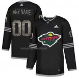 Maglia Hockey Minnesota Wild Personalizzate Black Shadow Nero