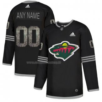 Maglia Hockey Minnesota Wild Personalizzate Black Shadow Nero
