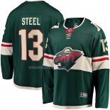 Maglia Hockey Minnesota Wild Sam Steel Home Breakaway Verde