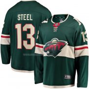 Maglia Hockey Minnesota Wild Sam Steel Home Breakaway Verde