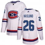 Maglia Hockey Montreal Canadiens Mats Naslund Autentico 2017 100 Classic Bianco