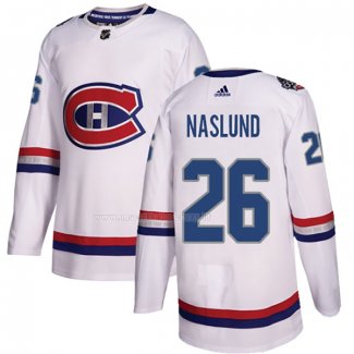 Maglia Hockey Montreal Canadiens Mats Naslund Autentico 2017 100 Classic Bianco