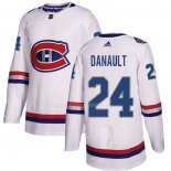Maglia Hockey Montreal Canadiens Phillip Danault Autentico 2017 100 Classic Bianco