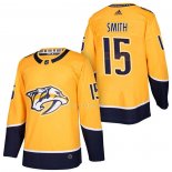 Maglia Hockey Nashville Predators Craig Smith Autentico Home 2018 Giallo