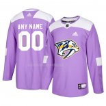 Maglia Hockey Nashville Predators Personalizzate Viola