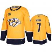 Maglia Hockey Nashville Predators Yannick Weber Home Giallo