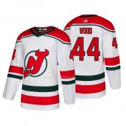 Maglia Hockey New Jersey Devils Miles Wood Alternato Autentico Bianco