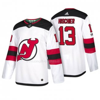 Maglia Hockey New Jersey Devils Nico Hischier 2018 Bianco
