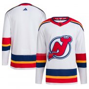 Maglia Hockey New Jersey Devils Reverse Throwback Autentico Blank Bianco