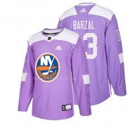 Maglia Hockey New York Islanders Mathew Barzal 2018 Fights Cancer Viola