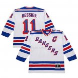 Maglia Hockey New York Rangers Mark Messier Mitchell & Ness 1992-93 Bianco