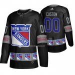 Maglia Hockey New York Rangers Personalizzate Breakaway Nero