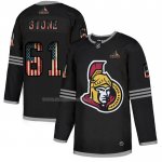 Maglia Hockey Ottawa Senators Mark Stone 2020 USA Flag Nero2