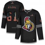 Maglia Hockey Ottawa Senators Mark Stone 2020 USA Flag Nero2