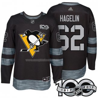 Maglia Hockey Pittsburgh Penguins Carl Hagelin 1917-2017 100th Anniversario Nero