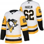 Maglia Hockey Pittsburgh Penguins Carl Hagelin Autentico Away 2018 Bianco