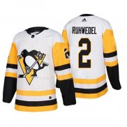 Maglia Hockey Pittsburgh Penguins Chad Ruhwedel Away Autentico Giocatore Bianco