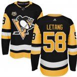 Maglia Hockey Pittsburgh Penguins Kris Letang 50 Anniversary Home Premier Nero