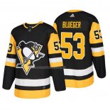 Maglia Hockey Pittsburgh Penguins Teddy Blueger Home Autentico Giocatore Nero