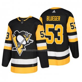 Maglia Hockey Pittsburgh Penguins Teddy Blueger Home Autentico Giocatore Nero