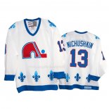Maglia Hockey Quebec Nordiques Valeri Nichushkin Heritage Vintage Replica 1991-95 Bianco