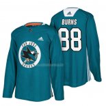Maglia Hockey San Jose Sharks Brent Burns New Season Practice Verde