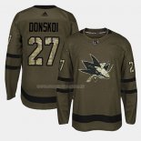 Maglia Hockey San Jose Sharks Joonas Donskoi 2018 Salute To Service Verde Militare