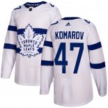 Maglia Hockey Toronto Maple Leafs Leo Komarov Autentico 2018 Stadium Series Bianco