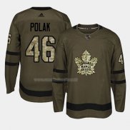 Maglia Hockey Toronto Maple Leafs Roman Polak 2018 Salute To Service Verde Militare