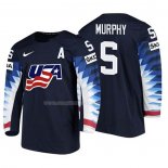 Maglia Hockey USA Connor Murphy 2018 Iihf World Championship Giocatore Nero