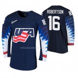 Maglia Hockey USA Nick Robertson 2020 Iihf World Junior Championship Nero