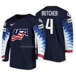 Maglia Hockey USA Will Butcher 2018 Iihf World Championship Giocatore Nero