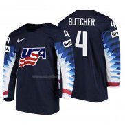 Maglia Hockey USA Will Butcher 2018 Iihf World Championship Giocatore Nero