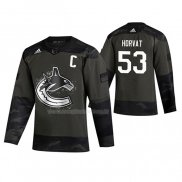 Maglia Hockey Vancouver Canucks Bo Horvat 2019 Veterans Day Camuffamento